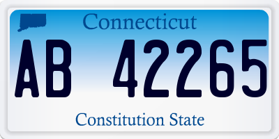 CT license plate AB42265