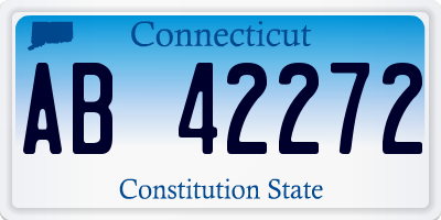 CT license plate AB42272