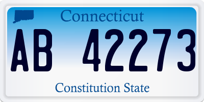 CT license plate AB42273