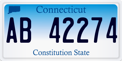 CT license plate AB42274