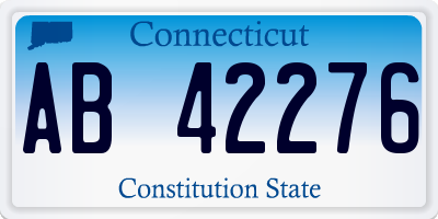 CT license plate AB42276