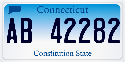 CT license plate AB42282