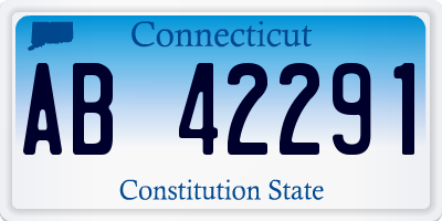 CT license plate AB42291