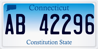 CT license plate AB42296