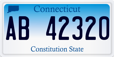 CT license plate AB42320