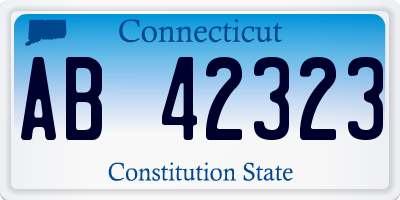 CT license plate AB42323
