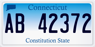 CT license plate AB42372