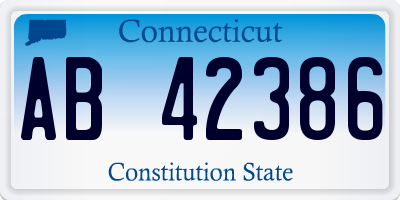 CT license plate AB42386