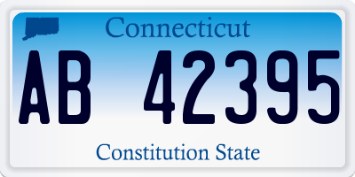 CT license plate AB42395