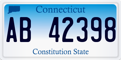 CT license plate AB42398