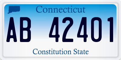 CT license plate AB42401