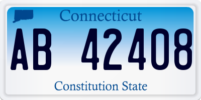 CT license plate AB42408