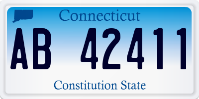 CT license plate AB42411