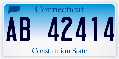 CT license plate AB42414