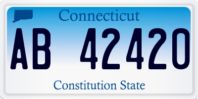 CT license plate AB42420