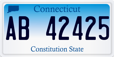 CT license plate AB42425