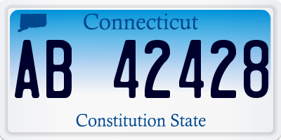 CT license plate AB42428