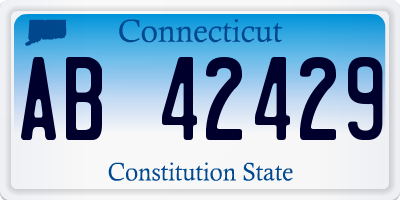 CT license plate AB42429