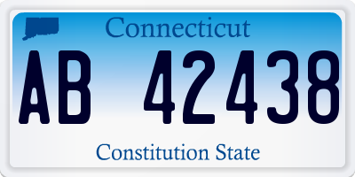 CT license plate AB42438