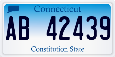 CT license plate AB42439