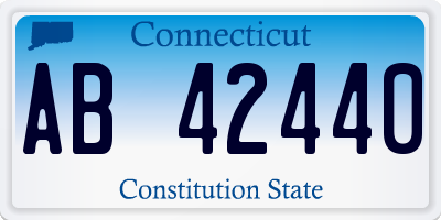 CT license plate AB42440