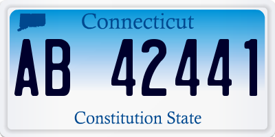 CT license plate AB42441