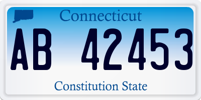 CT license plate AB42453