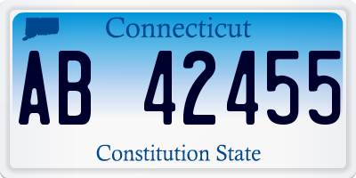 CT license plate AB42455