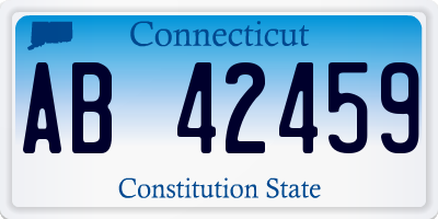 CT license plate AB42459