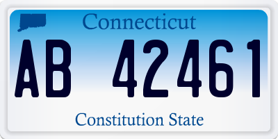 CT license plate AB42461