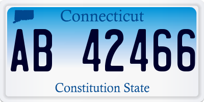 CT license plate AB42466