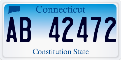 CT license plate AB42472
