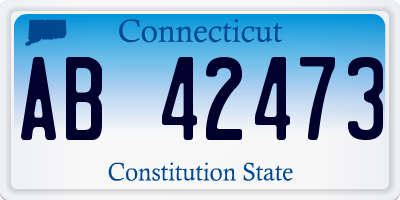 CT license plate AB42473