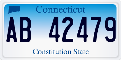 CT license plate AB42479
