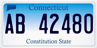 CT license plate AB42480