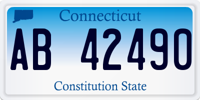 CT license plate AB42490