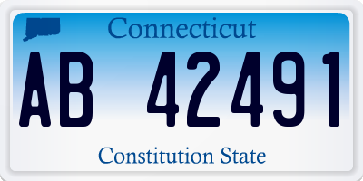 CT license plate AB42491