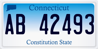 CT license plate AB42493