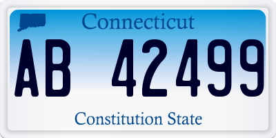 CT license plate AB42499