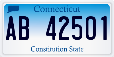 CT license plate AB42501