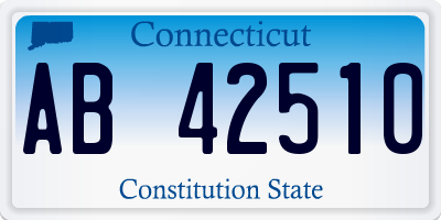 CT license plate AB42510