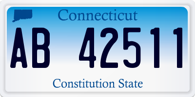 CT license plate AB42511