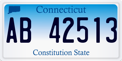 CT license plate AB42513
