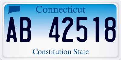 CT license plate AB42518