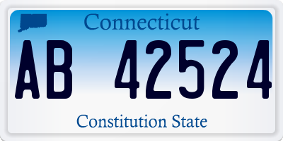 CT license plate AB42524