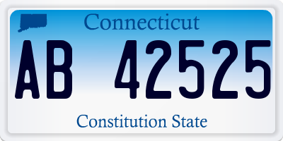 CT license plate AB42525