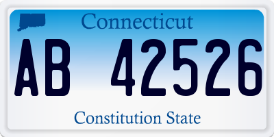 CT license plate AB42526