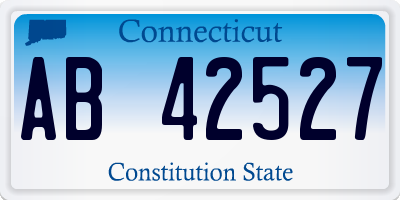 CT license plate AB42527