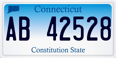 CT license plate AB42528