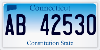 CT license plate AB42530